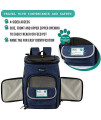 PetAmi Pet Carrier Backpack for Small Cats, Dogs, Puppies | Airline Approved | Ventilated, 4 Way Entry, Safety and Soft Cushion Back Support | Collapsible for Travel, Hiking, Outdoor (Navy)