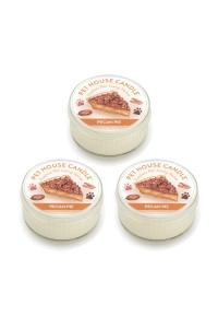 One Fur All Pet House Mini candle Set, Pack of 3 - Pecan Pie - Pet Odor Eliminator candle, Burn Time - 10-12 Hours Pet candle, Non-Toxic, Ideal for Smaller Spaces