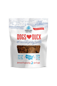 Farmland Traditions Filler Free Dogs Love Duck & Carrot Premium Jerky Treats for Dogs, 13.5 oz. Bag