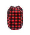 Cloak and Dawggie Fleece Patterned Dog Sweater Plaid Dog Fleece Pullover Best Cold Weather Winter Polar Fleece All Breed (L 30-50 LBS, Red Buffalo)