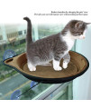 TOPINCN Cat Hammock Window-Mounted Cat Perch Bed with Suction Cup Space Saving Hanging Nest Resting Seat Pet House Windowsill Hammock(Coffee)