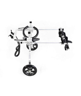 KAJILE Adjustable 2 Wheels Dog Wheelchair for Small Doggy, XXXS Size for Hind Legs Rehabilitation, Hip Height 5.12"-6.69", Hip Width 3.94"-5.12"