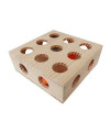 Interactive Cat Toy Puzzle Box Wooden Treat Maze Scratcher Peek Play Toy Box Fun Interactive Cat Toy Fun Hide and Seek Cat Agility Toys