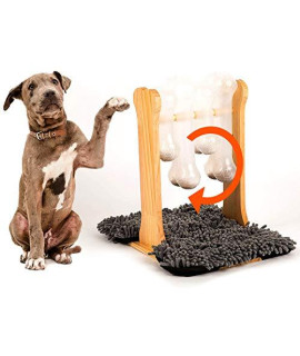 Pupper Pamper Interactive Dog Food Puzzle Toy w/Snuffle Mat - Treat Dispensing Dogs Slow Feeder - Indoor Boredom Stress Relief Smart Dog Game for Smart Training - Refillable Tricky IQ Feeding Game