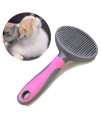 Hesiry cat Brush Pet Soft Shedding Brush, Removes Loose Undercoat gently, Pet Slicker Brush for Matted and Tangled Hair with Self cleaning Button