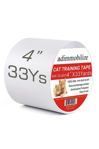 adimmobilize cat Scratch Deterrent Tape - Anti-Scratch cat Training Tape for couch, Furniture, Door, 4 x33Yards, 100 Transparent clear, Removable, Residue-Free, Non-Toxic