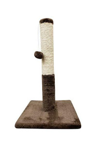 Pet Laugh Cat Tree - Cat Scratching Post with Furry Ball Toy - Cat Climber Made with Real Pinewood, Natural Sisal, and Faux Fur Material