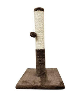 Pet Laugh Cat Tree - Cat Scratching Post with Furry Ball Toy - Cat Climber Made with Real Pinewood, Natural Sisal, and Faux Fur Material