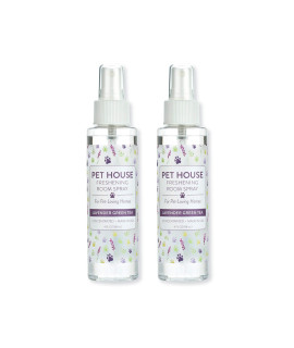 Pet House Pet Friendly Freshening Room Spray in 6 Fragrances - Non Toxic - Concentrated Air Freshening Spray Neutralizes Pet Odor - Effective, Fast-Acting - 4 oz - Pack of 2 (Lavender Green Tea)