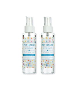Pet House Pet Friendly Freshening Room Spray in 6 Fragrances - Non Toxic - Concentrated Air Freshening Spray Neutralizes Pet Odor - Effective, Fast-Acting - 4 oz - Pack of 2 (Sunwashed Cotton)