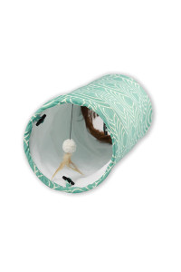 Petest cat Tunnel comfy collapsible Tunnel with Boredom Relief Plush Ball, for Bunny Rabbits, Kittens, Ferrets, Puppy and Dogs