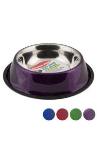 DollarItemDirect PET Bowl Stainless Steel 64 OZ 8 Cups Anti-Skid 4 Colors 275G, Case Pack of 12