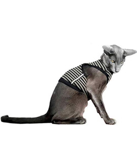 Kotomoda Cat's Street Style Stretch Synthetic t-Shirt-Harness with Ring (S)