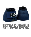 Professional's Choice Ballistic Overreach Bell Boots for Horses | Superb Protection, Durability & Comfort | Quick Wrap Hook & Loop | Sold in Pairs | Large Navy Blue