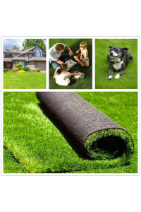 Fas Home Artificial grass Turf 7FTX31FT(217Square FT), 138 Pile Height Realistic Synthetic grass, Drainage Holes Indoor Outdoor Pet Faux grass Astro Rug carpet for garden Backyard Patio Balcony