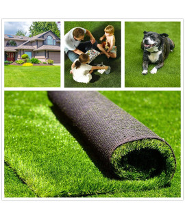 Fas Home Artificial grass Turf 7FTX31FT(217Square FT), 138 Pile Height Realistic Synthetic grass, Drainage Holes Indoor Outdoor Pet Faux grass Astro Rug carpet for garden Backyard Patio Balcony