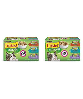 Purina Friskies Indoor Adult Wet Cat Food Variety Pack - (24) 5.5 Oz. Cans