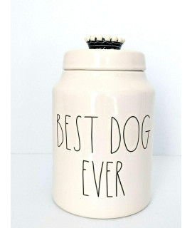 Rae Dunn Best Dog Ever Crown Canister