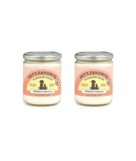 Pet's Favorite - Tested & Proven - Odor Eliminating Candle, Pet-Friendly Scented Candle, in 4 Great Fragrances - 70-Hour Burn Time, Cotton Wick (French Vanilla, Pack of 2)