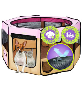Zampa Puppy Playpen Small 36"x36"x24" Portable Pop Up Playpen for Dog and Cat, Foldable | Indoor/Outdoor Kitten Pen & Travel Pet Carrier + Carrying Case.