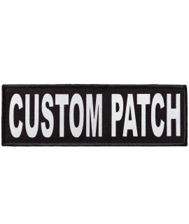 Dogline Custom Patch with Glitter Letters for Dog Vest Harness or Collar Customizable Bling Text Personalized Patches with Hook Backing Name Agility Service Dog ESA 1 Patch D White Text