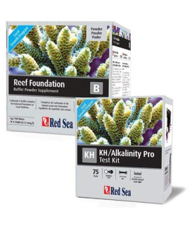 Red Sea Reef Foundation B Buffer & KH/Alkalinity Pro Test Kit Bundle