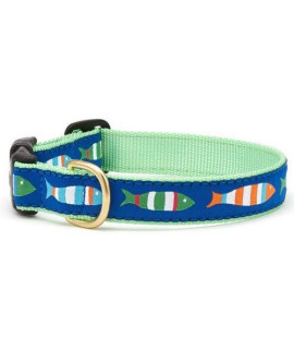 Up Country Fun-C-XL Funky Fish Dog Collar XL Wide (1 Inch)