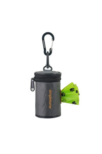 simpletome Dog Waste Bag Dispenser for Leash Belt Waterproof 1680D Oxford YKK Zipper (Grey)