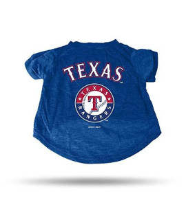 Rico Industries MLB Texas Rangers Pet Tee ShirtPet Tee Shirt Size S, Team Colors, Size S