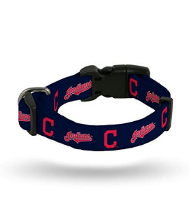 Rico Industries MLB Cleveland Indians Pet CollarPet Collar Medium, Team Colors, Medium