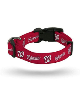 Rico Industries MLB Washington Nationals Pet CollarPet Collar Large, Team Colors, Large