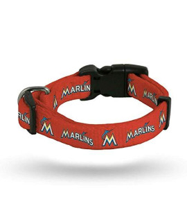 Rico Industries MLB Miami Marlins Pet CollarPet Collar Medium, Team Colors, Medium
