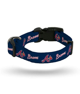 Rico Industries MLB Atlanta Braves Pet CollarPet Collar Small, Team Colors, Small