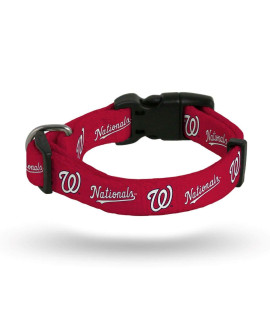 Rico Industries MLB Washington Nationals Pet CollarPet Collar Small, Team Colors, Small