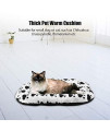 Soft Pet Bed Comfortable Warm Coral Fleece Dog Cat Cushion Blanket Washable Thick Mat Bed Mattress Kennel Mat Pillow with Cotton Filling(White)