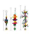 Deloky 8 Packs Bird Swing Chewing Toys- Parrot Hammock Bell Toys Suitable for Small Parakeets, Cockatiels, Conures, Finches ,Budgie,Macaws, Parrots, Love Birds