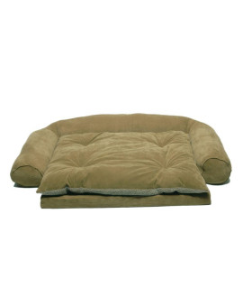 Carolina Pet 015320 Ortho Sleeper Comfort Couch with Removable Cushion - Sage, Small