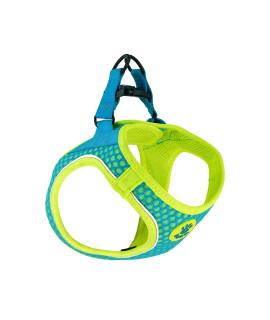 DOcO Athletica Small Dog Quick FIT Mesh Harness A 2 Leash clips, Heavy Duty No choke Vest, Lightweight Reflective (Dogs and Puppies Under 30 lbs)