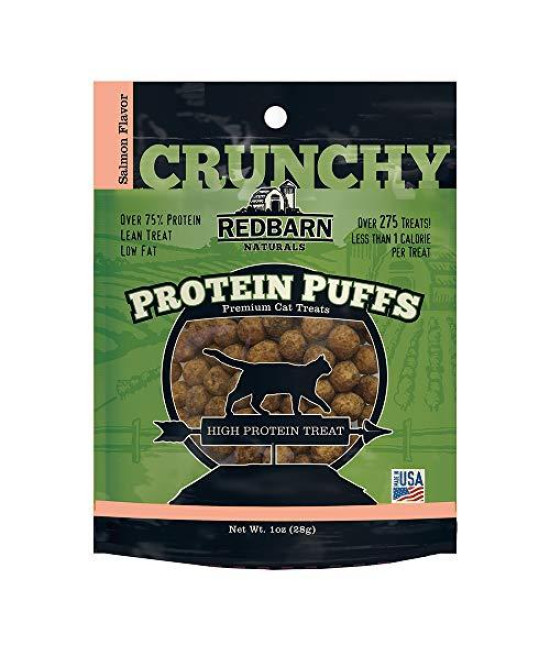 Redbarn Naturals Protein Puffs for Cats Salmon Flavor 12 Pack 1 oz