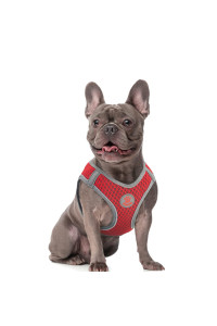 Step-in Bulldog Dog Harness - All Weather Mesh Step in Vest Harness for Medium and Small Dog - Adjustable for French Bulldog, Mini Bulldog (25-50 lbs)