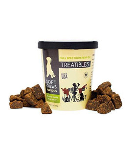Treatibles Full Spectrum Hemp Oil Soft Chews for Dogs, 60 Count