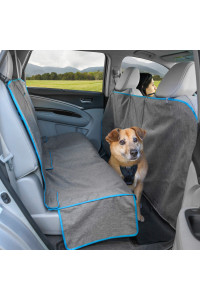 Kurgo Dog Car Seat Cover | Pet Bench Seat Covers | Hammock Style | Full Coverage | Covers Seat & Car Footwell | Water Resistant | Scratch Proof | Cars | 55" | Coast To Coast Hammock | Charcoal Grey