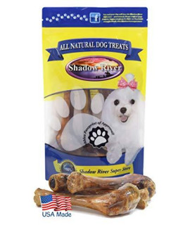 Shadow River Lamb Shank Bones For Big Dogs - 8 Pack Large Size Premium All Natural Chew Treats