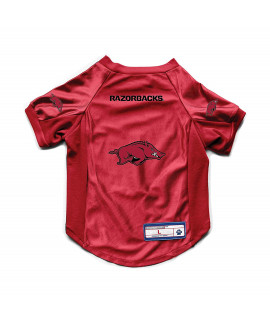 Littlearth NcAA Arkansas Razorbacks Stretch Pet Jersey, Team color, X-Large