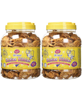 Pet Center 4 Pound Chicken Nibbles Value Pack - 100 Percent Chicken Fillet Slow Roasted Dog Treats - 2 2 Pound Containers