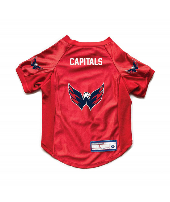 Littlearth Unisex-Adult NHL Washington capitals Stretch Pet Jersey, Team color, X-Small