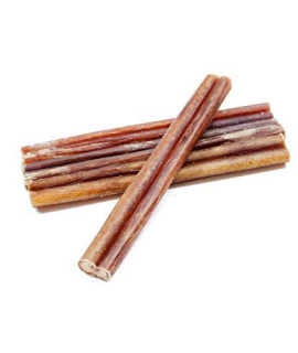 Dog Nip! 8" Straight Odor Free Bully Sticks for Dogs or Puppies [Medium Thickness] - USA SOURCED - All Natural & Odorless Bully Pizzle Bone - Grass Fed Beef (50 Stick(s))