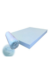 Pet Dog Bed Blue Cooling Gel Infused High Density Solid Memory Foam Pad (55x37x4 inches)