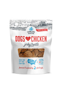 Farmland Traditions Filler Free Dogs Love Chicken Premium Jerky Treats for Dogs, 6 oz. Bag