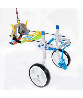 JUMP Adjustable Dog Pet Wheelchair for Hind Legs Rehabilitation, 2 Wheels Dog Cart Wheels (S)